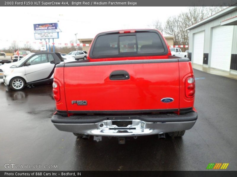 Bright Red / Medium Parchment Beige 2003 Ford F150 XLT SuperCrew 4x4