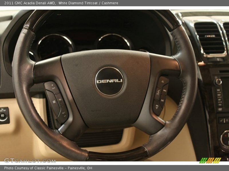 White Diamond Tintcoat / Cashmere 2011 GMC Acadia Denali AWD
