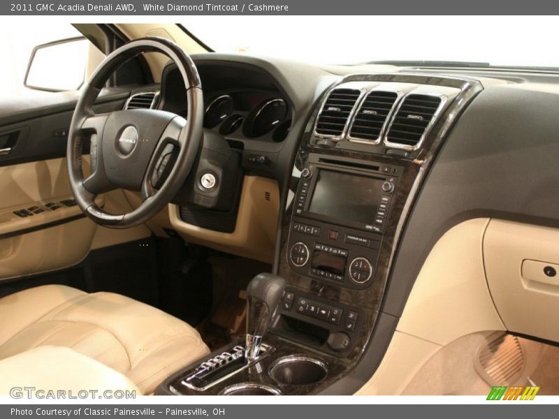 White Diamond Tintcoat / Cashmere 2011 GMC Acadia Denali AWD
