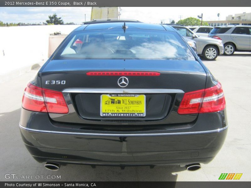 Black / Black 2012 Mercedes-Benz E 350 Coupe