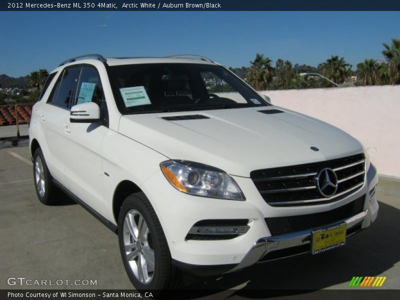 Arctic White / Auburn Brown/Black 2012 Mercedes-Benz ML 350 4Matic