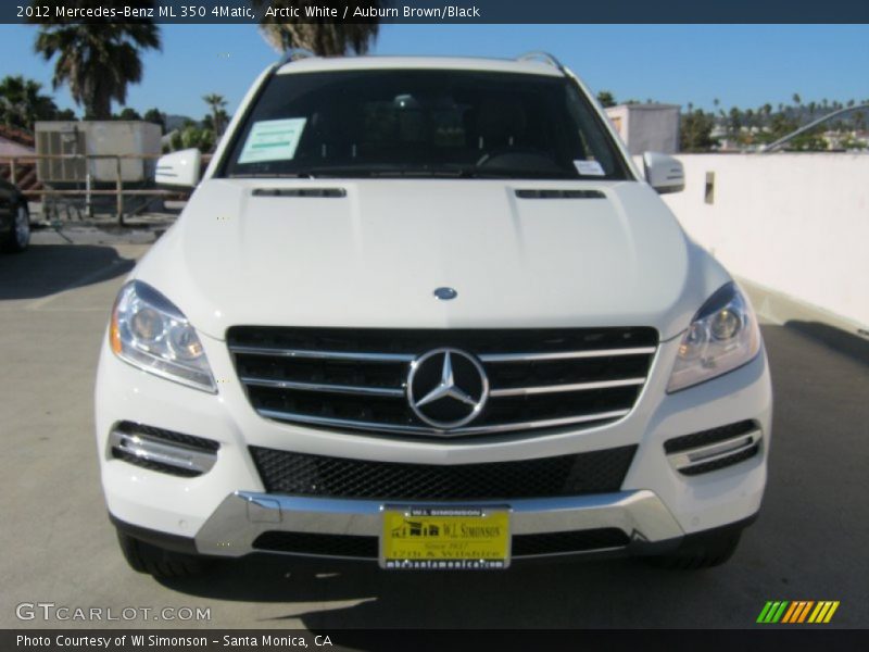 Arctic White / Auburn Brown/Black 2012 Mercedes-Benz ML 350 4Matic