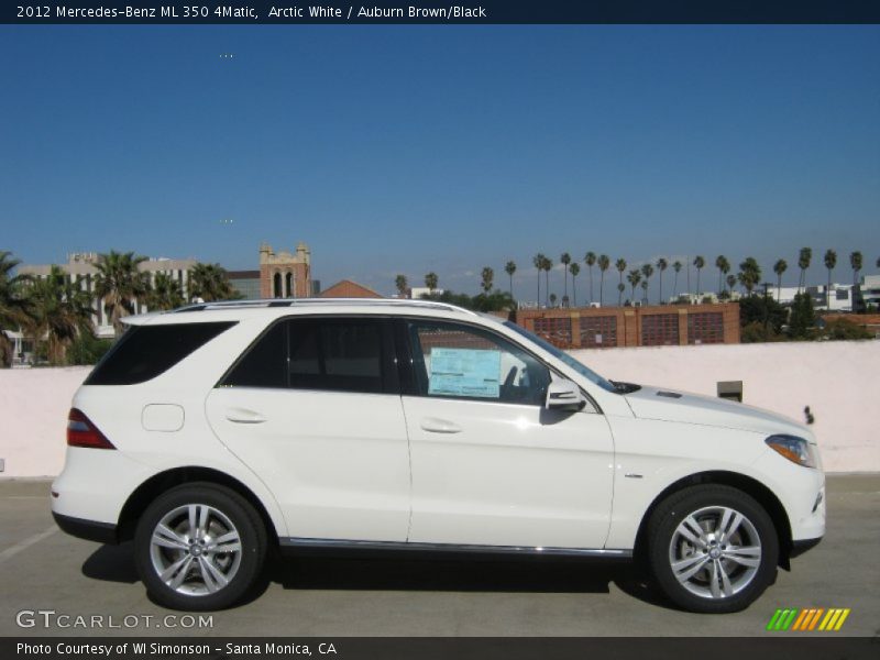 Arctic White / Auburn Brown/Black 2012 Mercedes-Benz ML 350 4Matic