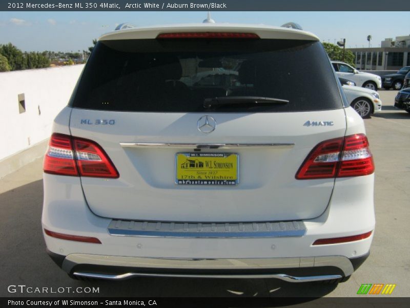 Arctic White / Auburn Brown/Black 2012 Mercedes-Benz ML 350 4Matic