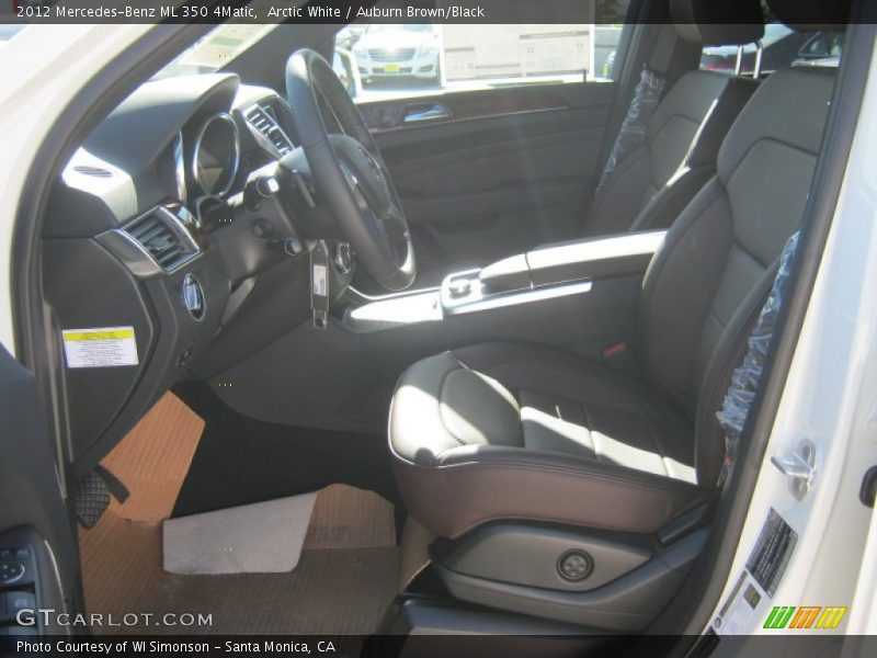 Arctic White / Auburn Brown/Black 2012 Mercedes-Benz ML 350 4Matic