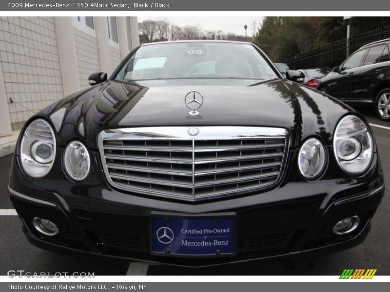 Black / Black 2009 Mercedes-Benz E 350 4Matic Sedan