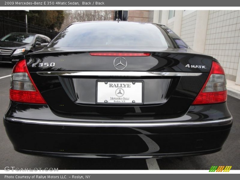 Black / Black 2009 Mercedes-Benz E 350 4Matic Sedan