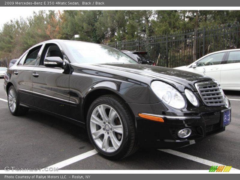 Black / Black 2009 Mercedes-Benz E 350 4Matic Sedan