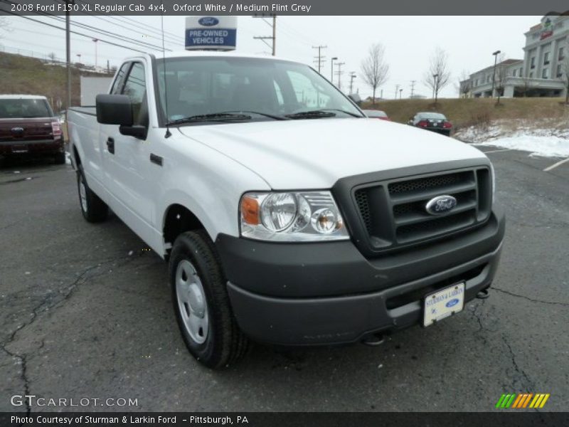 Oxford White / Medium Flint Grey 2008 Ford F150 XL Regular Cab 4x4