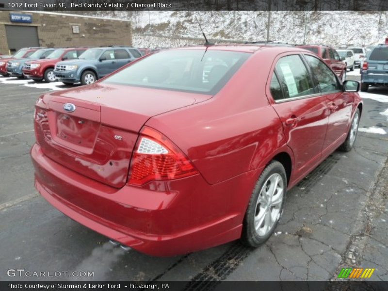 Red Candy Metallic / Charcoal Black 2012 Ford Fusion SE