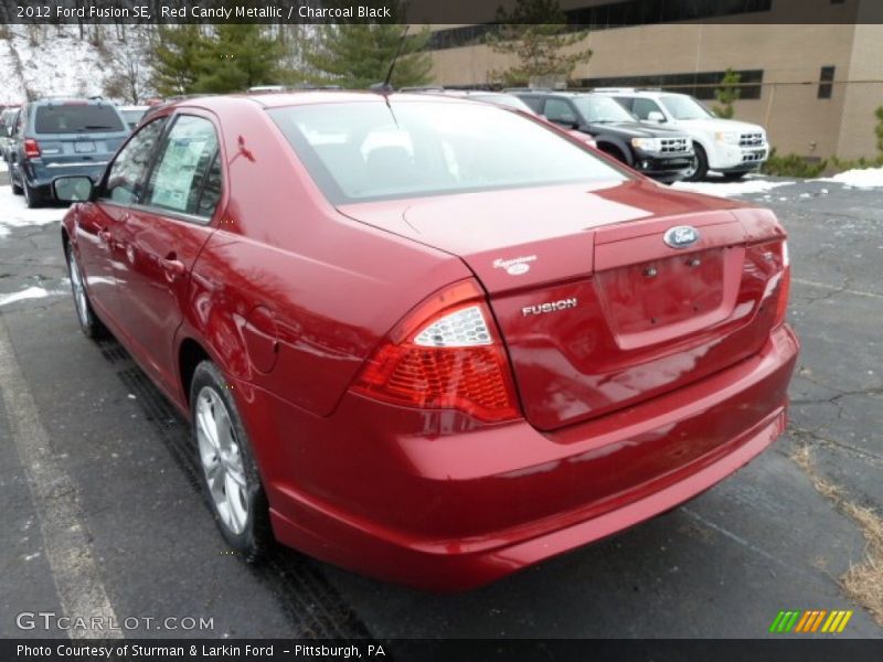 Red Candy Metallic / Charcoal Black 2012 Ford Fusion SE