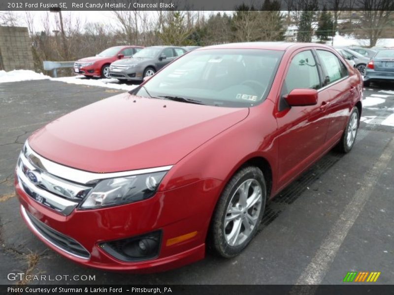 Red Candy Metallic / Charcoal Black 2012 Ford Fusion SE