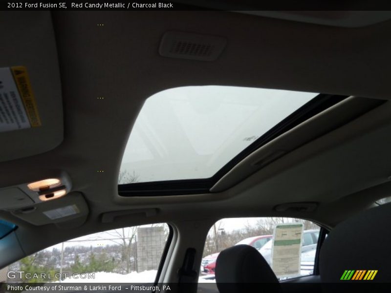 Red Candy Metallic / Charcoal Black 2012 Ford Fusion SE