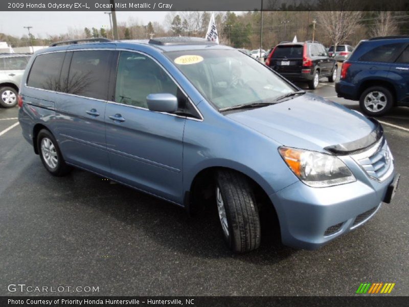 Ocean Mist Metallic / Gray 2009 Honda Odyssey EX-L