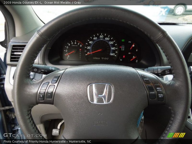 Ocean Mist Metallic / Gray 2009 Honda Odyssey EX-L