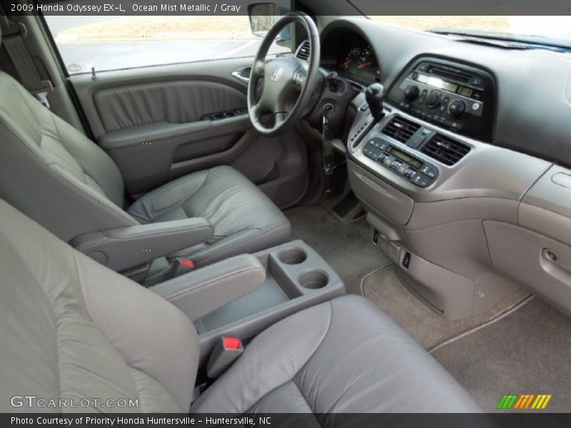 Ocean Mist Metallic / Gray 2009 Honda Odyssey EX-L