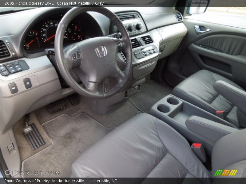 Ocean Mist Metallic / Gray 2009 Honda Odyssey EX-L
