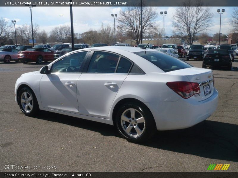 Summit White / Cocoa/Light Neutral Leather 2011 Chevrolet Cruze LT