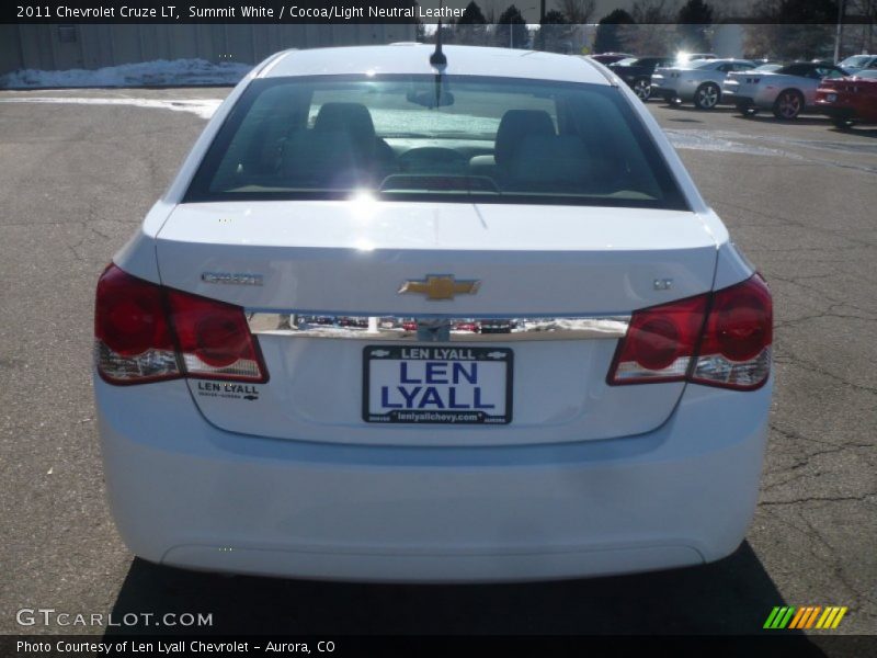 Summit White / Cocoa/Light Neutral Leather 2011 Chevrolet Cruze LT