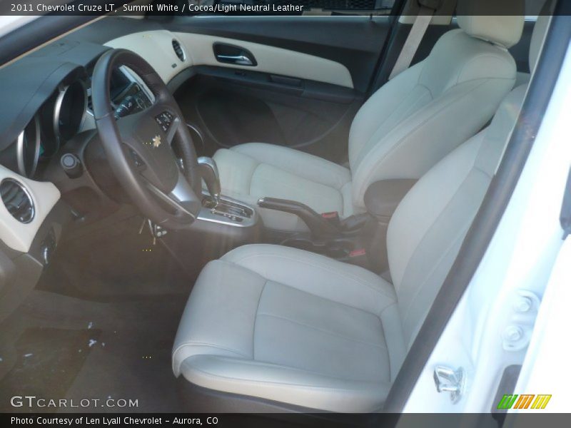 Summit White / Cocoa/Light Neutral Leather 2011 Chevrolet Cruze LT