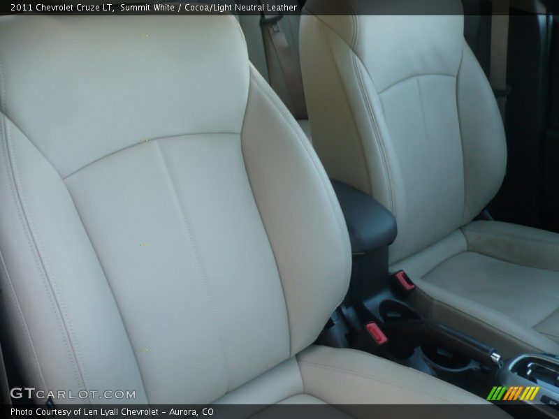 Summit White / Cocoa/Light Neutral Leather 2011 Chevrolet Cruze LT