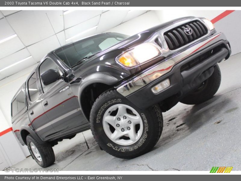 Black Sand Pearl / Charcoal 2003 Toyota Tacoma V6 Double Cab 4x4