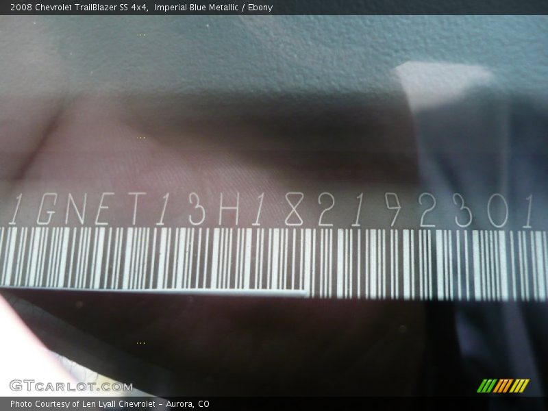 Imperial Blue Metallic / Ebony 2008 Chevrolet TrailBlazer SS 4x4
