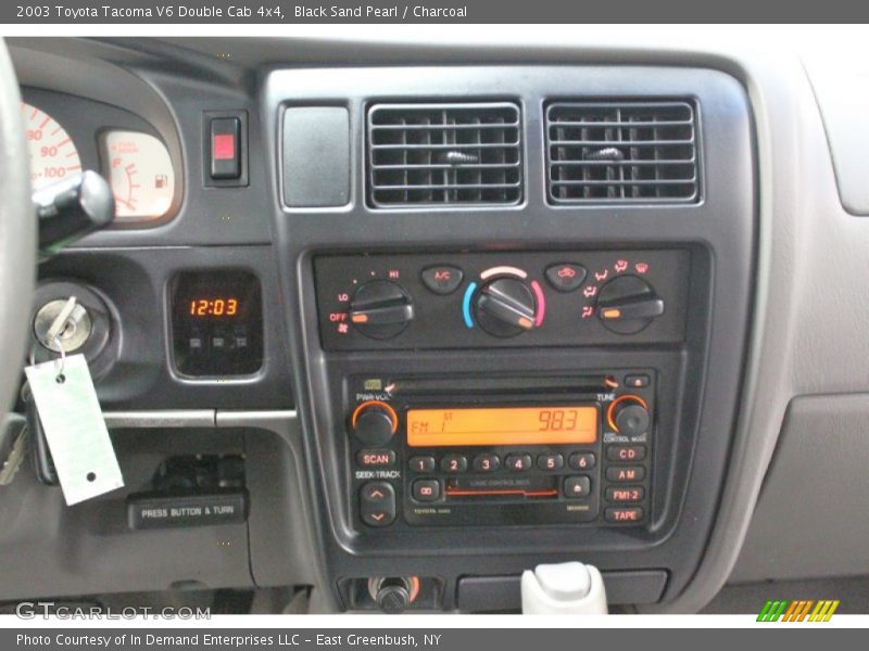 Black Sand Pearl / Charcoal 2003 Toyota Tacoma V6 Double Cab 4x4