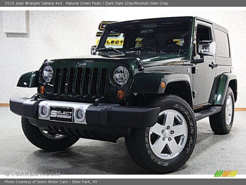 Natural Green Pearl / Dark Slate Gray/Medium Slate Gray 2010 Jeep Wrangler Sahara 4x4