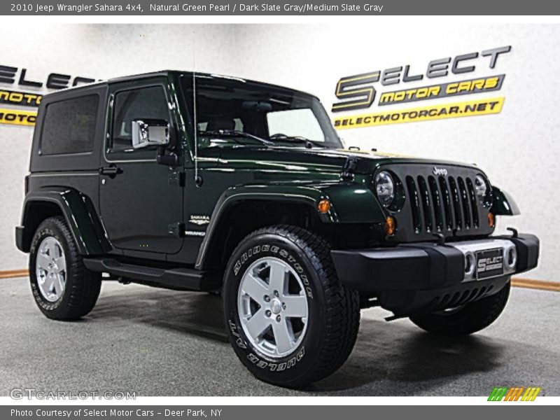 Natural Green Pearl / Dark Slate Gray/Medium Slate Gray 2010 Jeep Wrangler Sahara 4x4