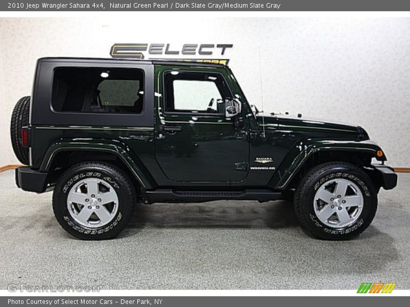 Natural Green Pearl / Dark Slate Gray/Medium Slate Gray 2010 Jeep Wrangler Sahara 4x4