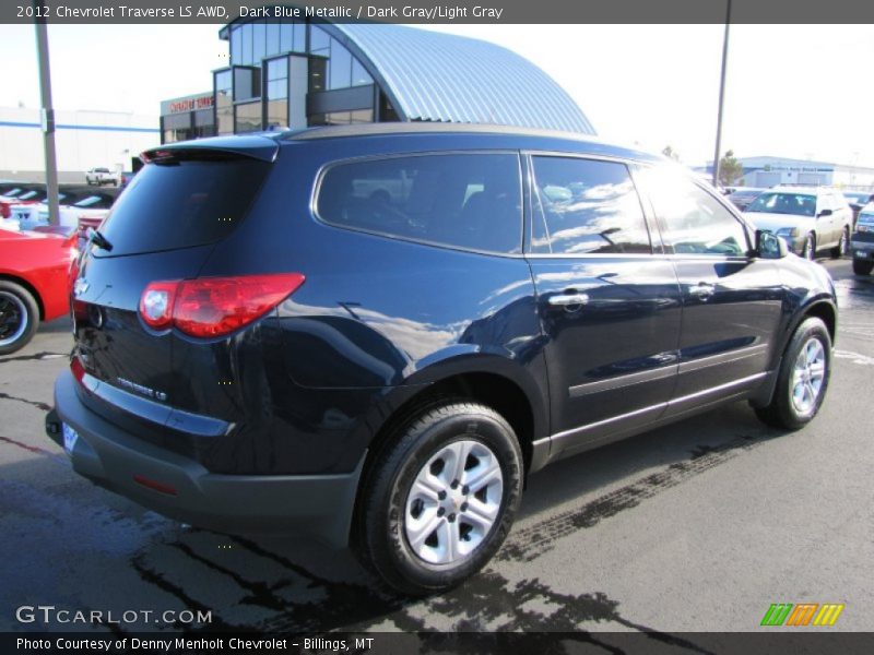 Dark Blue Metallic / Dark Gray/Light Gray 2012 Chevrolet Traverse LS AWD