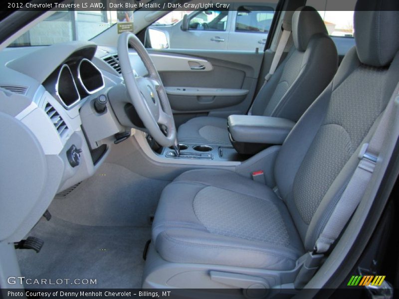 Dark Blue Metallic / Dark Gray/Light Gray 2012 Chevrolet Traverse LS AWD