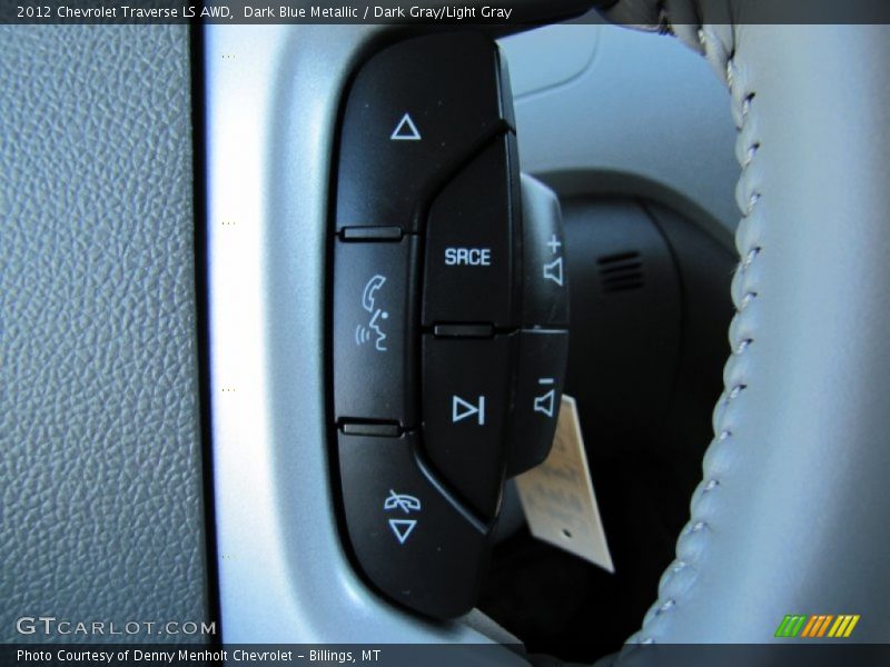 Dark Blue Metallic / Dark Gray/Light Gray 2012 Chevrolet Traverse LS AWD