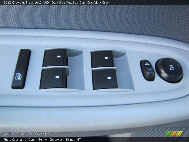 Dark Blue Metallic / Dark Gray/Light Gray 2012 Chevrolet Traverse LS AWD
