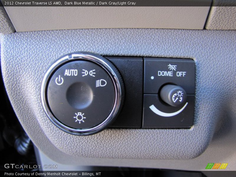 Dark Blue Metallic / Dark Gray/Light Gray 2012 Chevrolet Traverse LS AWD
