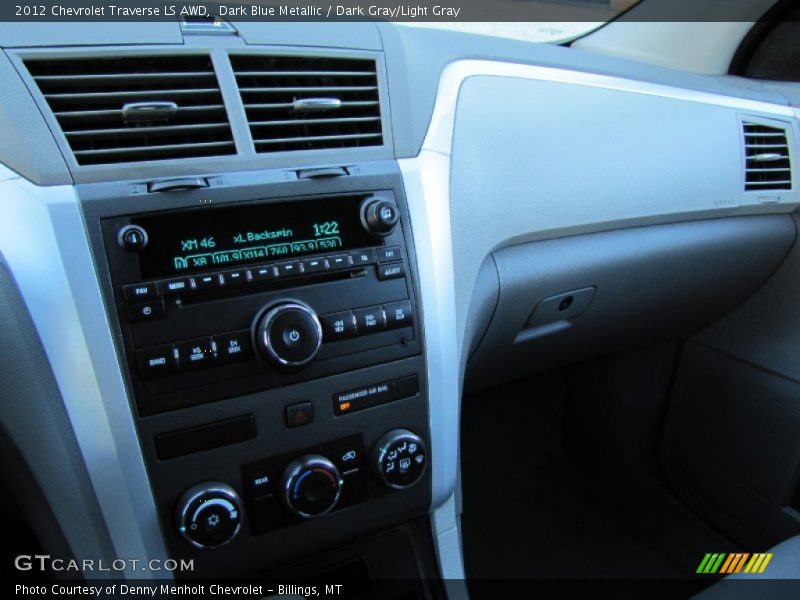 Dark Blue Metallic / Dark Gray/Light Gray 2012 Chevrolet Traverse LS AWD
