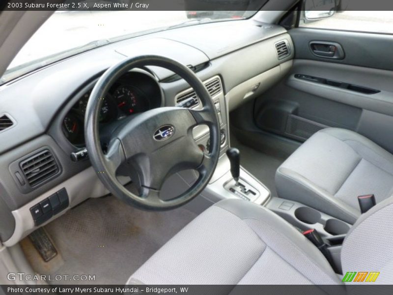 Aspen White / Gray 2003 Subaru Forester 2.5 X