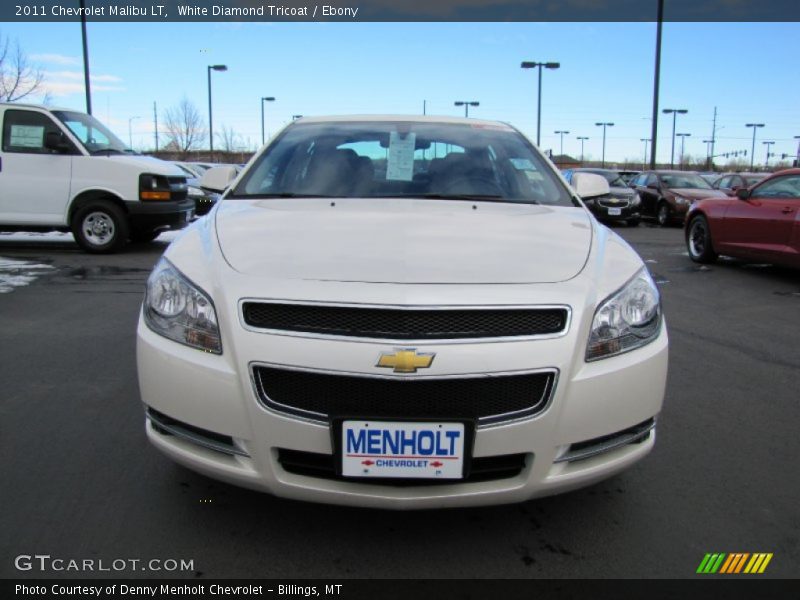 White Diamond Tricoat / Ebony 2011 Chevrolet Malibu LT