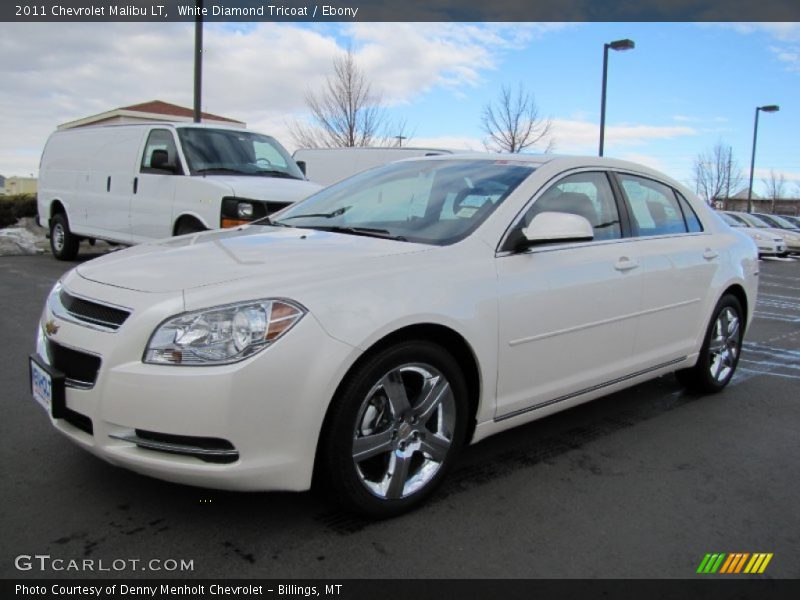 White Diamond Tricoat / Ebony 2011 Chevrolet Malibu LT