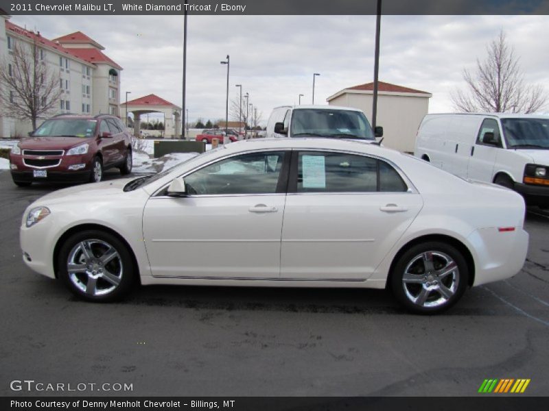 White Diamond Tricoat / Ebony 2011 Chevrolet Malibu LT