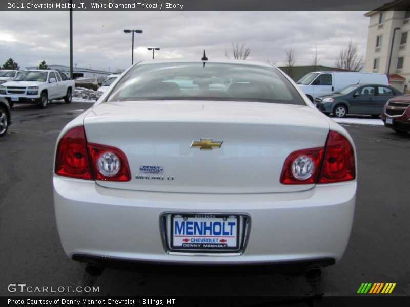 White Diamond Tricoat / Ebony 2011 Chevrolet Malibu LT