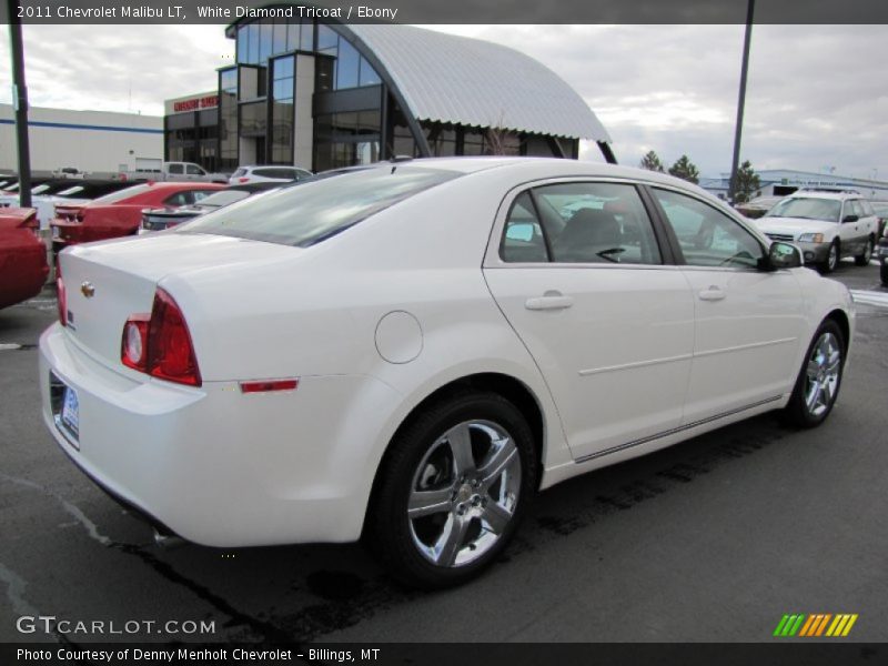 White Diamond Tricoat / Ebony 2011 Chevrolet Malibu LT