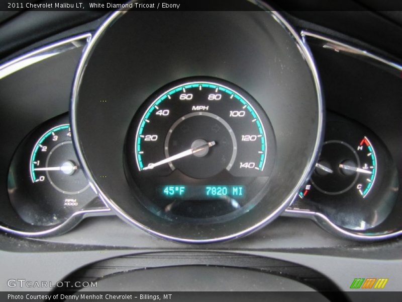 White Diamond Tricoat / Ebony 2011 Chevrolet Malibu LT