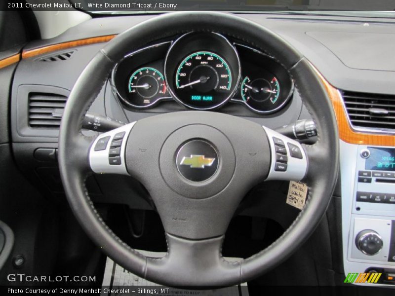 White Diamond Tricoat / Ebony 2011 Chevrolet Malibu LT