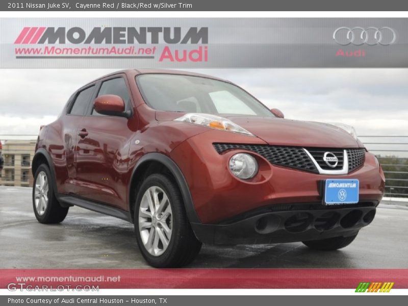 Cayenne Red / Black/Red w/Silver Trim 2011 Nissan Juke SV