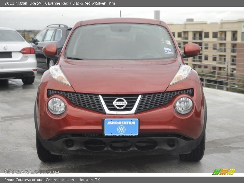 Cayenne Red / Black/Red w/Silver Trim 2011 Nissan Juke SV
