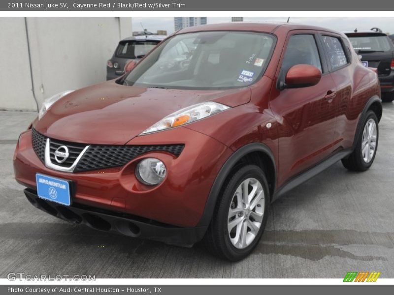 Cayenne Red / Black/Red w/Silver Trim 2011 Nissan Juke SV