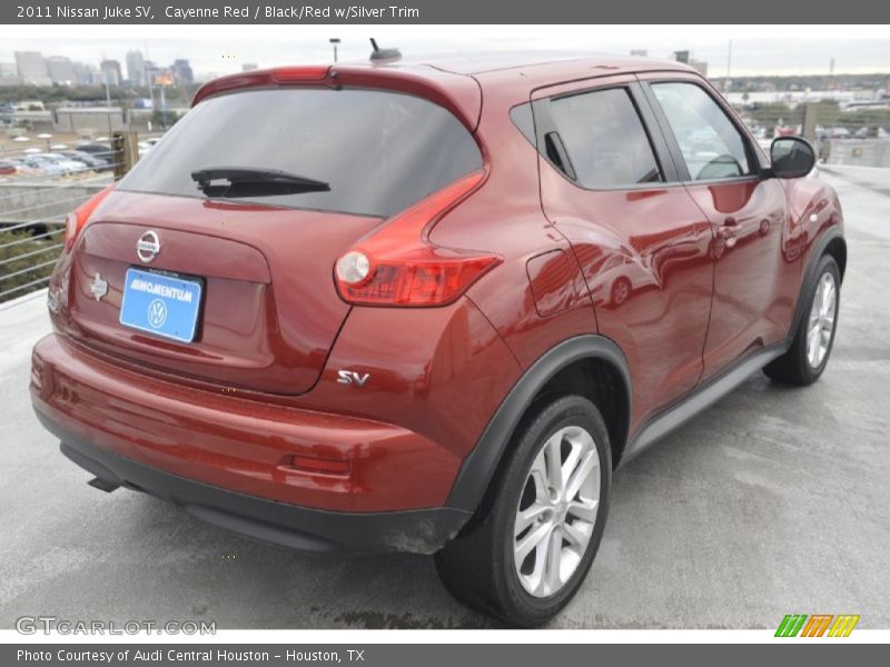 Cayenne Red / Black/Red w/Silver Trim 2011 Nissan Juke SV