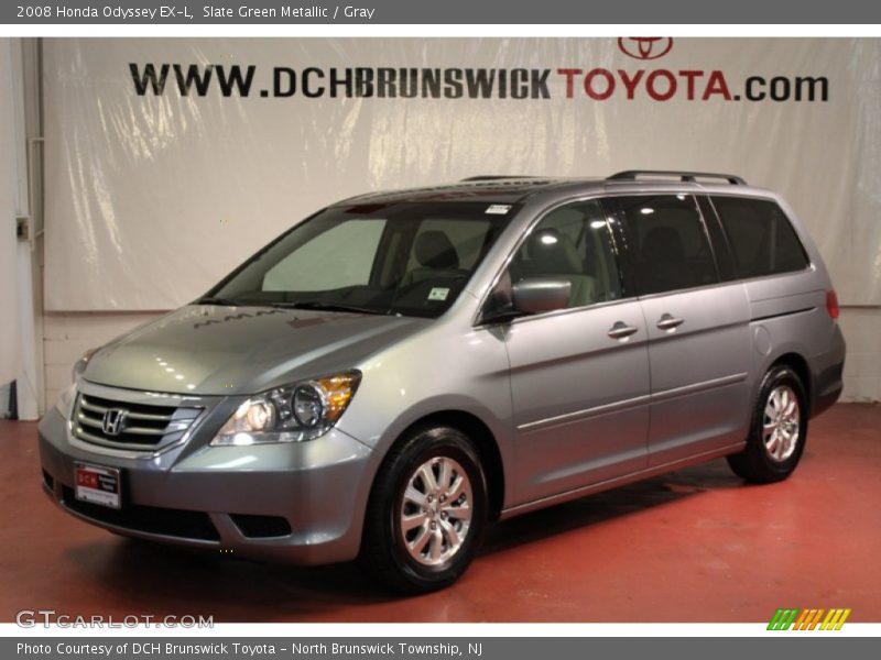 Slate Green Metallic / Gray 2008 Honda Odyssey EX-L